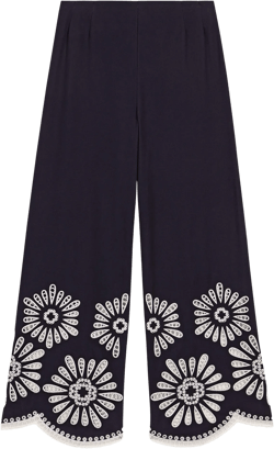 Pants with crochet detail