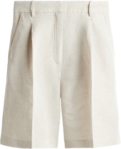 Linen-Blend Bermuda Shorts