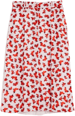 floral-print midi skirt
