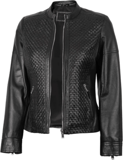 fjackets Leather Jacket Women - Real Lambskin Leather Stylish With Timeless Elegance And Comfort Small Maude - Black Leather Jacket Women