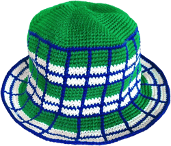 Wimbledon Plaid Crochet Hat