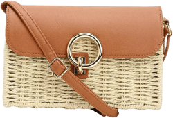 Women's The Straw-Box Sling Bag - Tan Brown