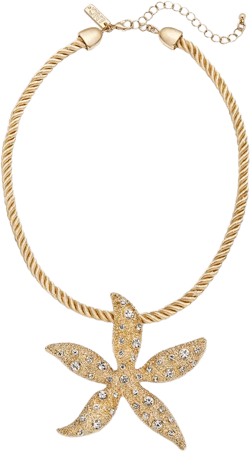 Gold-Tone Crystal Starfish Statement Pendant Necklace, 16-1/2" + 3" extender, Exclusively at Macy's
