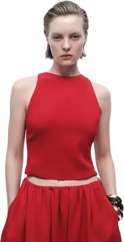 Women's Back Bow Detail Crop Top
