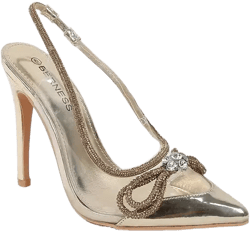 Serena Clear Slingback with Rhinestone Accents