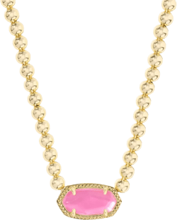 Mother-of-Pearl Pendant Necklace, 14-1/2" + 4" extender