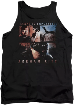 Men's Arkham City Escape Is Impossible Adult Tank Top