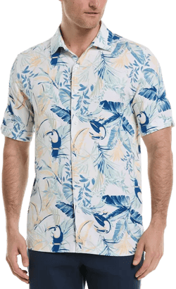 Men's Toucan-Print Shirt