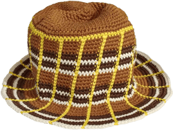 Island Tanning Plaid Crochet Hat