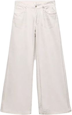 Women's Metallic-Finish Wide Leg Jeans
