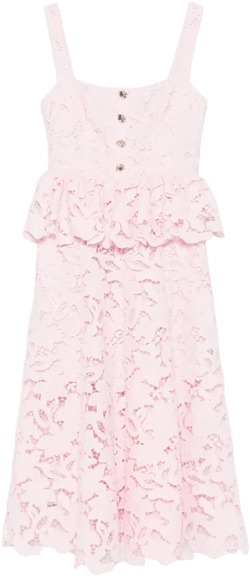 floral-lace midi dress