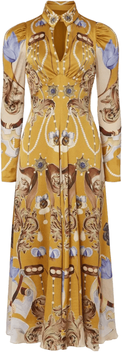 graphic-print maxi dress