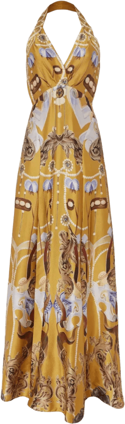 graphic-print maxi dress