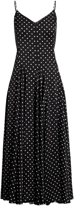 polka dot-print midi dress