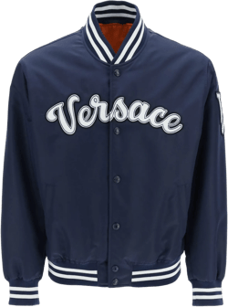 Logo Embroidered Buttoned Jacket In Blue