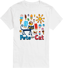 Men's Pete the Cat Ice Cream Grid Short Sleeve Graphic T-Shirt - White - 2 X-Large