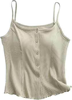 Built-in Bra Cami Tank Tops for Women Comfy Cotton Pajamas Button Down Camisole Sleepwear Summer Workout Yoga Shirts