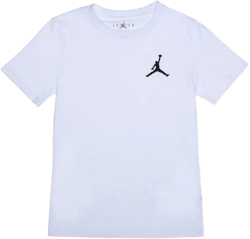 Jordan Boy's Jumpman Air Embroidered Tee (Toddler/Little Kids) Medium White