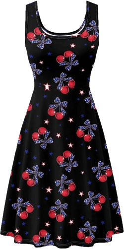 Women Tie Dye Tank Dresses, Sleeveless Round NeckMidi Casual Dress with Pocket for Summer