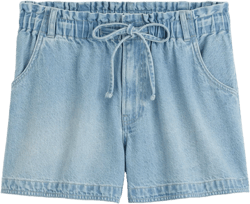 Tie-Waist Denim Shorts