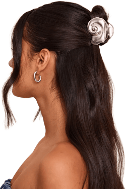 Silver Shell Claw Clip