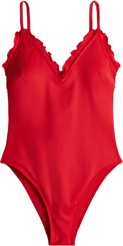 Ruffle-Trimmed Padded-Cup Swimsuit