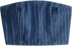 Denim Bandeau Crop Top