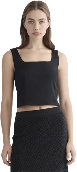 The Square Tank in Stretch Linen