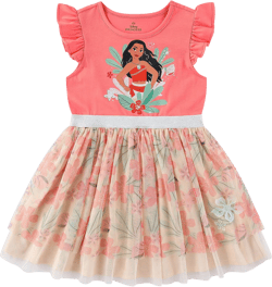 Disney Moana Girls Tulle Dress for Toddler and Big Kids Pink 3T