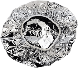 Shower Cap Heat Insulation Aluminum Foil Hat Elastic Bathing Cap for Women Hair Salon Bathroom -Silver