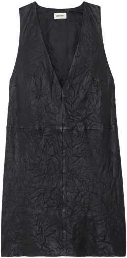 Rasha Crinkled Leather Dress