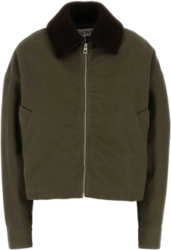 Loewe Women's Green Khaki Cotton Jacket