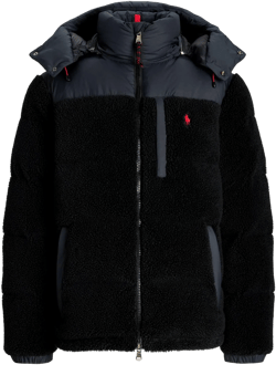 Polo Ralph Lauren Men's Black El Cap Hi-pile Fleece Bomber Jacket