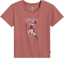 Converse Women's Pink X Naruto Shippuden Baby Doll T-Shirt