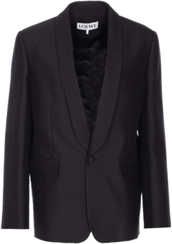 Loewe Men's Blue Wool And Silk Jacket