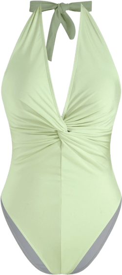 Shaping V-neck Ruched One Piece Swimsuit