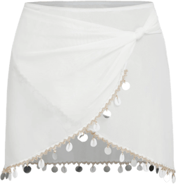 Chiffon Shell Detail Knotted Sarong