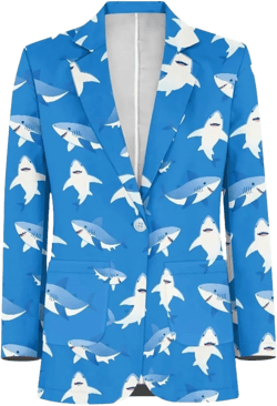 One Button Casual Suit Blazer for Men Party Wedding Prom Dinner Suit Lightweight Jackets Sportcoats with Pockets Small Shark