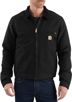 Carhartt mens Duck Detroit Jacket (Big & Tall) Work Utility Outerwear, Black, 3X-Large US