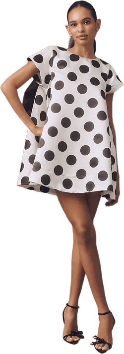 Boyko Rita Short-Sleeve Bow-Back Swing Mini Dress