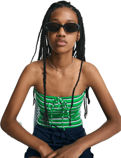 Rustic bandeau top with straps