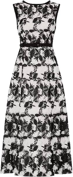 MILLY Paloma Two Tone Lace Dress