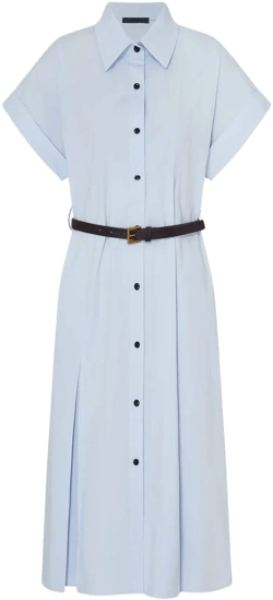 Cotton Blend Button Dress