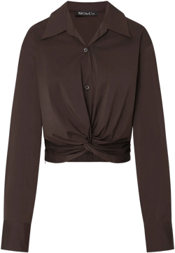 Cropped Twisted Details Shirt