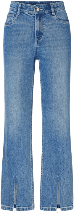 Front Slit Straight Jeans