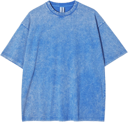 Fkatuzi Men Basic Oversized Cotton Wash Solid T Shirt Baggy Unisex Vintage Tee Plain Streetwear Hip Hop Tops B-light Blue Small