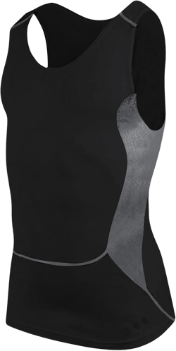 Cambkatl Men's Colorblock Compression Tank Tops Casual Summer Sleeveless Bodybuilding Workout Fitted Muscle Tee Shirts 01 Black X-Large