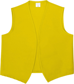 DayStar Apparel Unisex Uniform Vest - No Pockets - Style 740NP (Small, Yellow)
