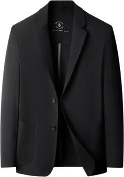 Mens Sport Coats and Blazers Ice Silk Lightweight Business Casual Blazer 2 Buttons Suit Travel Spring Summer Jackets Black Small