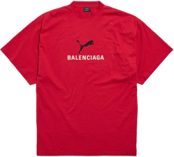 Balenciaga I Puma Oversized T-shirt in Red